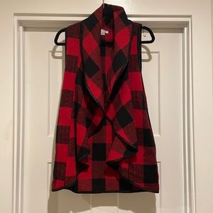 Buffalo plaid vest